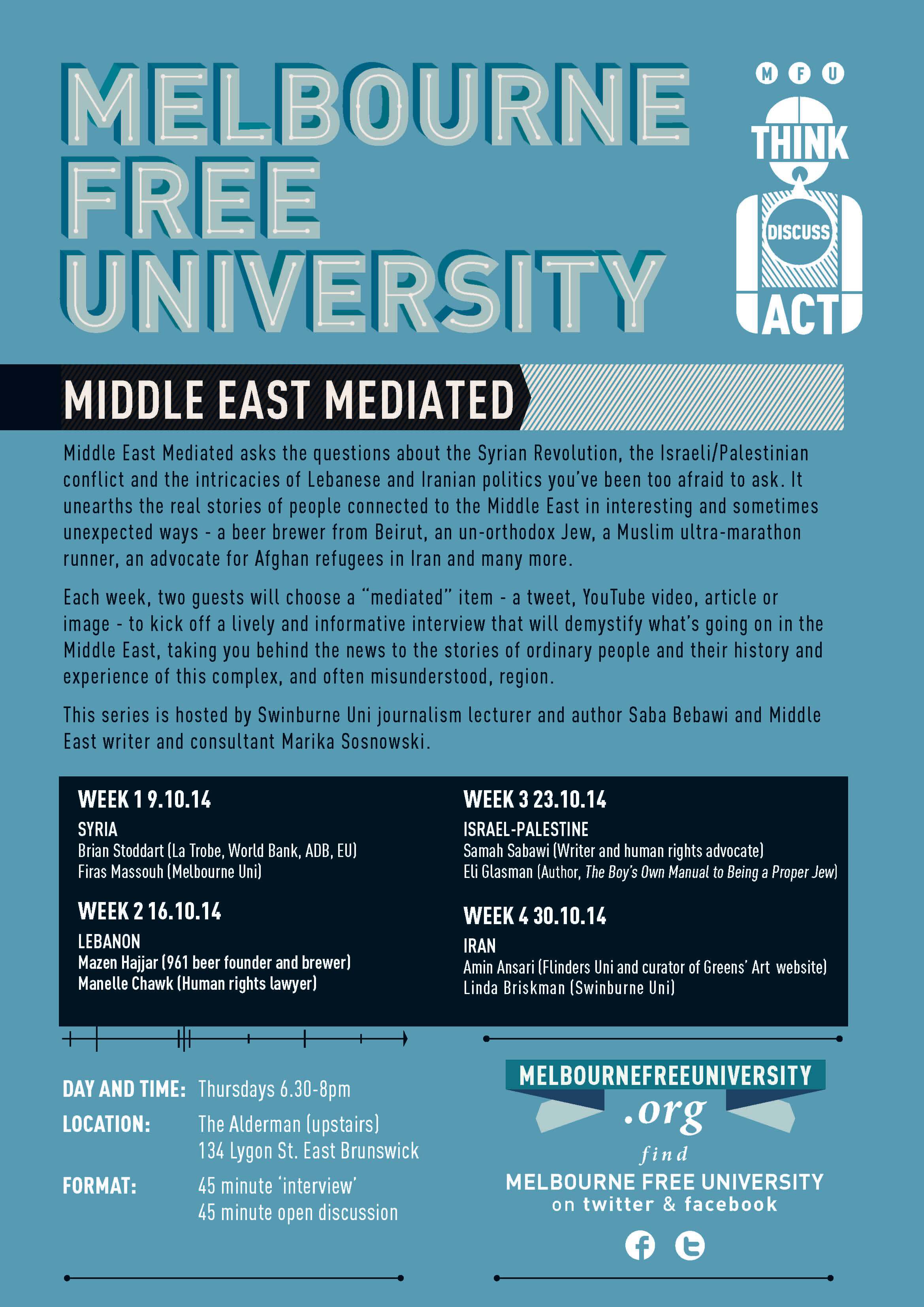 MFU POSTER 2014 Oct Middle East Mediated